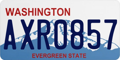WA license plate AXR0857