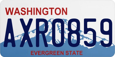 WA license plate AXR0859