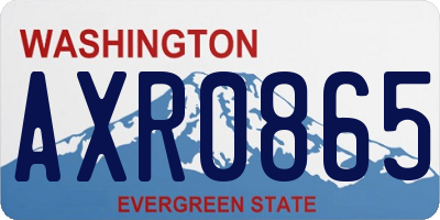 WA license plate AXR0865