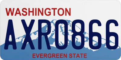 WA license plate AXR0866