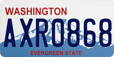 WA license plate AXR0868