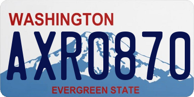 WA license plate AXR0870