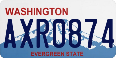 WA license plate AXR0874
