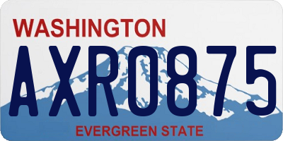 WA license plate AXR0875