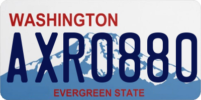 WA license plate AXR0880