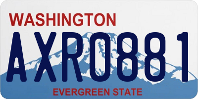 WA license plate AXR0881