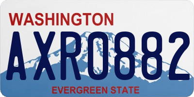 WA license plate AXR0882