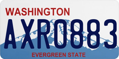 WA license plate AXR0883