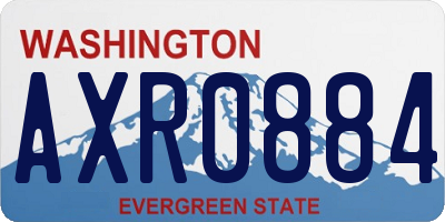 WA license plate AXR0884