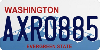 WA license plate AXR0885