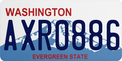 WA license plate AXR0886