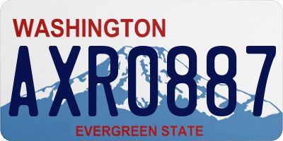 WA license plate AXR0887