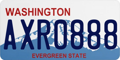 WA license plate AXR0888