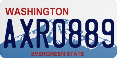 WA license plate AXR0889