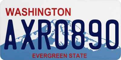 WA license plate AXR0890
