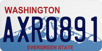 WA license plate AXR0891