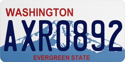 WA license plate AXR0892