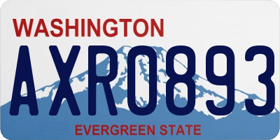 WA license plate AXR0893