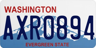 WA license plate AXR0894