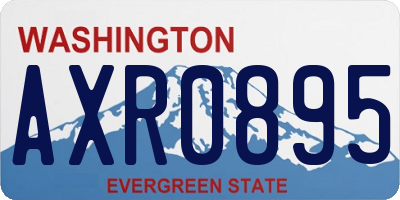 WA license plate AXR0895