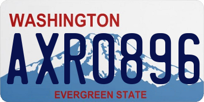 WA license plate AXR0896