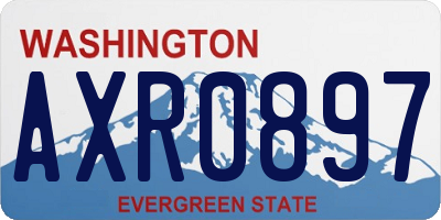 WA license plate AXR0897