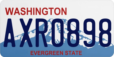 WA license plate AXR0898