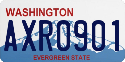 WA license plate AXR0901