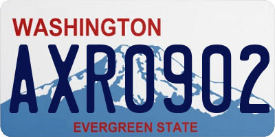 WA license plate AXR0902