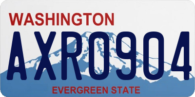 WA license plate AXR0904