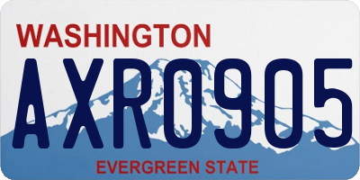 WA license plate AXR0905