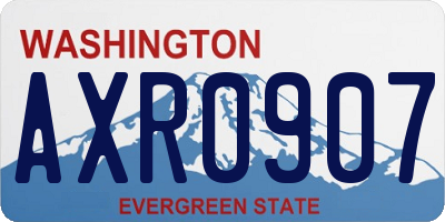 WA license plate AXR0907