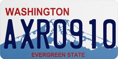 WA license plate AXR0910