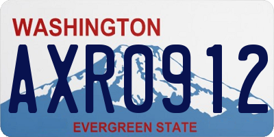 WA license plate AXR0912