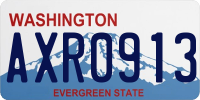 WA license plate AXR0913