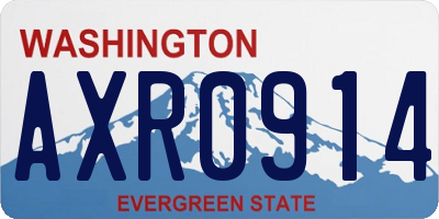 WA license plate AXR0914