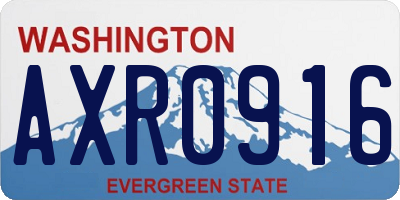 WA license plate AXR0916