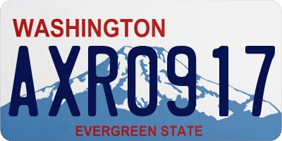 WA license plate AXR0917