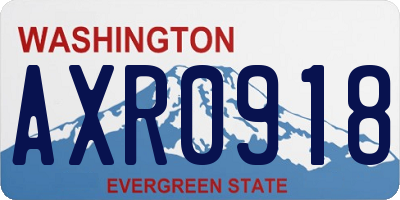 WA license plate AXR0918