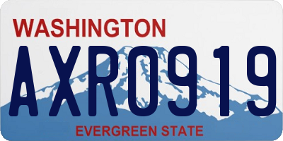 WA license plate AXR0919