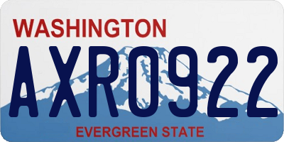 WA license plate AXR0922