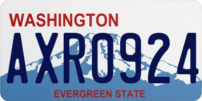 WA license plate AXR0924