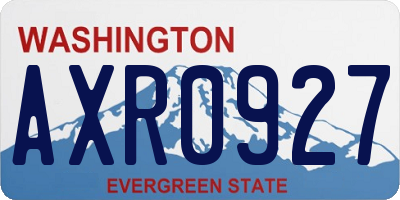 WA license plate AXR0927