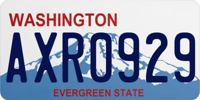 WA license plate AXR0929