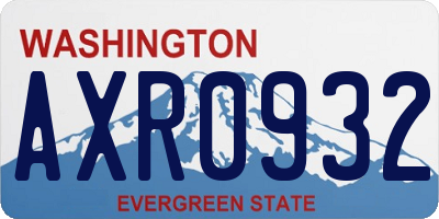 WA license plate AXR0932