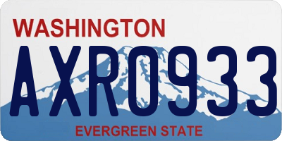 WA license plate AXR0933