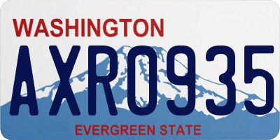 WA license plate AXR0935