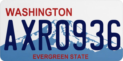 WA license plate AXR0936