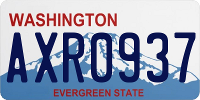 WA license plate AXR0937