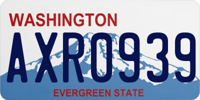 WA license plate AXR0939